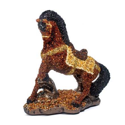 Конь на подставке 33см Керамика  Янтарь купить в Евпатории
