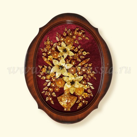Панно &quot;Цветы&quot; из Янтаря купить