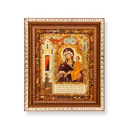 Икона из Янтаря БМ Нечаянная радость купить в Евпатории