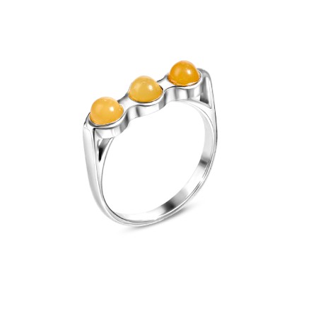 Кольцо Янтарное Посеребрение купить