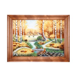 Картина &quot;Осенние березы&quot; из Янтаря