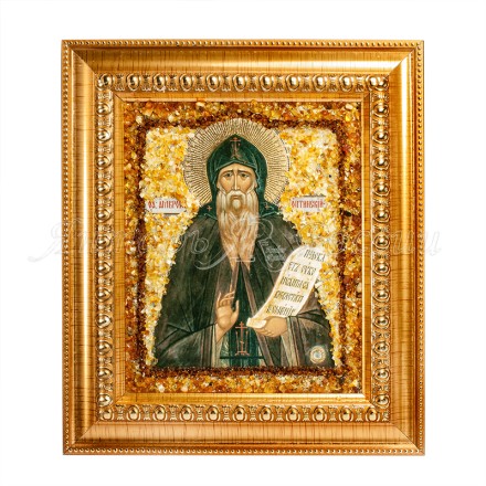 Икона из Янтаря св.Амвросий Оптинск. купить в Евпатории
