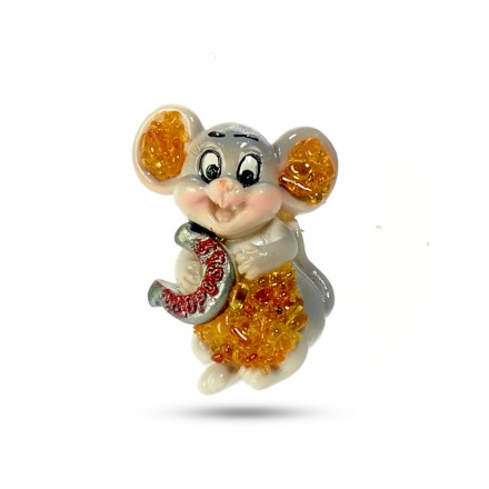 Мышь &quot;пожелание&quot;  Янтарь, керамика купить в Евпатории