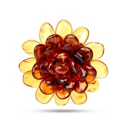 Брошь &quot;Астра&quot; из Янтаря