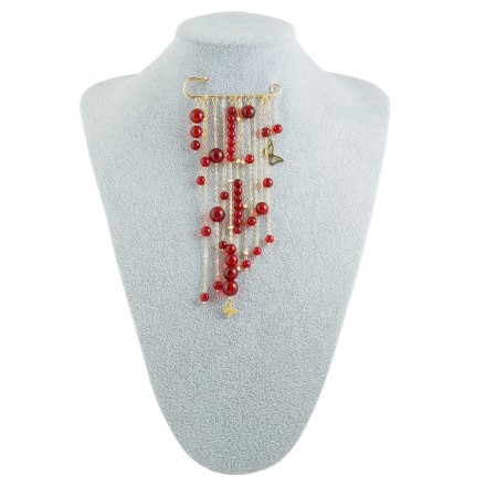 Брошь &quot;Грозди&quot; из Янтаря и юв.сплава купить