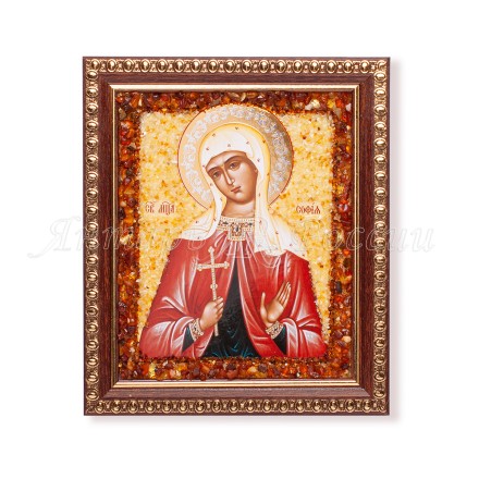 Икона из янтаря св.София купить в Евпатории
