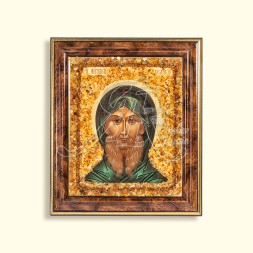 Икона из Янтаря св.Антоний  лик