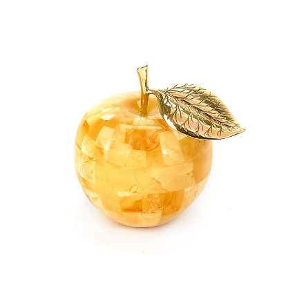Сувенир &quot;Яблоко&quot; из Королевского Янтаря и бронзы купить