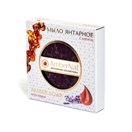 Мыло янтарное &quot;С лавандовым кремом&quot; 75г купить