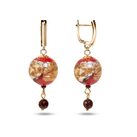 Серьги  &quot;MURANO&quot; из Янтаря и муранского стекла купить