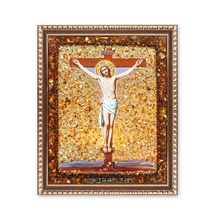Икона из янтаря Распятие Господне купить в Евпатории