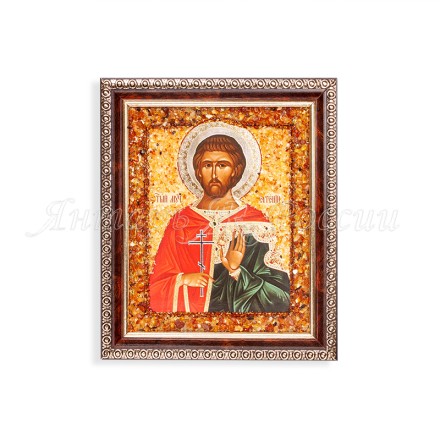 Икона из Янтаря св.Евгений купить в Евпатории