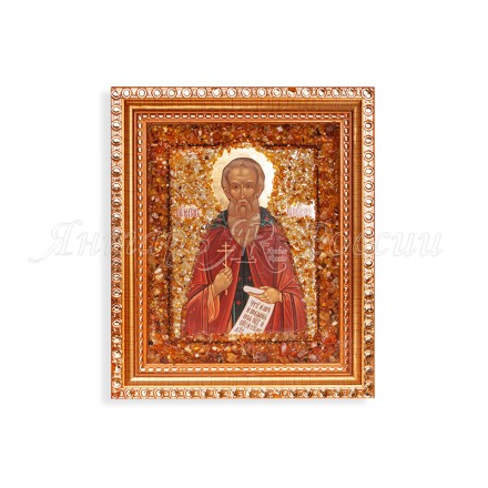 Икона &quot;св.Максим исповедник&quot; с Янтарем купить